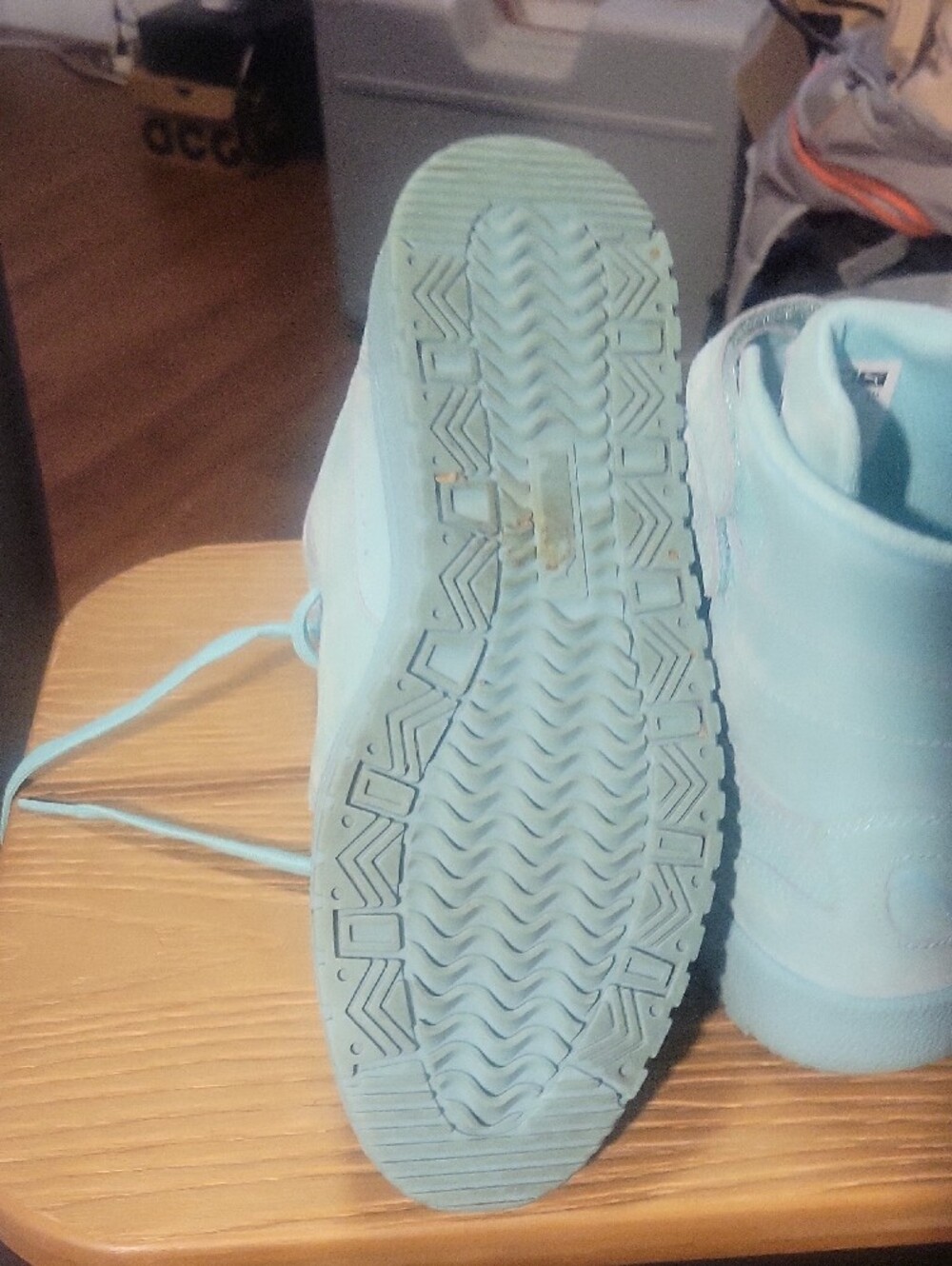 Puma Women's High-Top Sneakers in Light Aqua - Picture 4 of 4